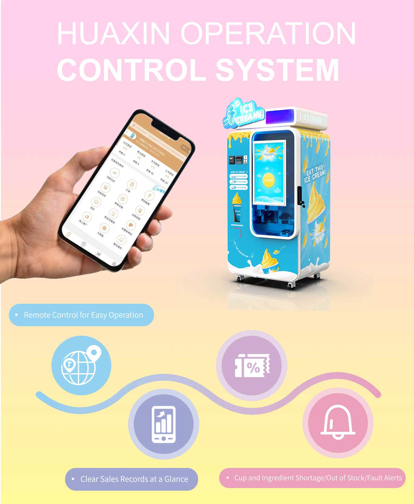 Ice cream vending machine payment system
