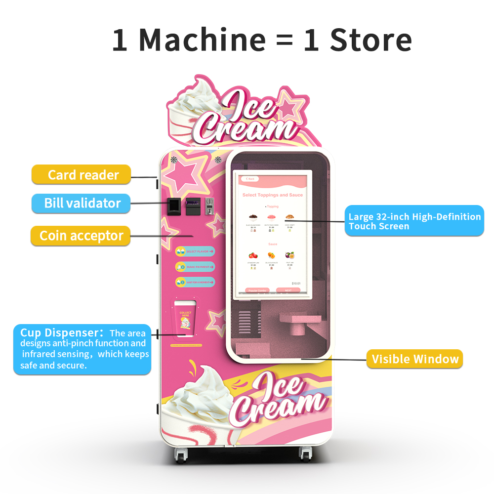 gelato vending machine commercial automatic