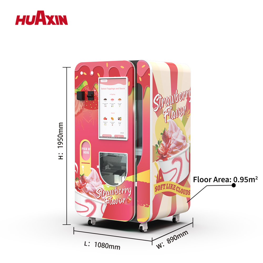 This professional-grade ice cream vending machine by HUAXIN is a game-changer for high-traffic retail. Engineered with a premium Embraco compressor and a 20L high-capacity hopper, it delivers a perfect cup in just 15 seconds. Featuring a 32-inch BOE touchscreen and Master OS smart system, operators can manage sales, stock, and cleaning remotely via a mobile app. With its compact 0.91 square meter footprint and support for over 59 DIY flavor combinations, it eliminates labor costs while providing a 65% profit margin. Certified by CE, ETL, and RoHS, this machine is designed for global scalability in malls, airports, and schools, ensuring consistent quality through integrated pasteurization and UV sterilization systems.