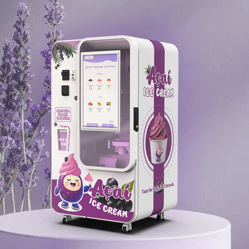 Commercial Ice Cream Vending Machine for Malls & Airports | 15-Second Automatic Soft Serve Ice Cream Vending Machine with Smart Remote Control