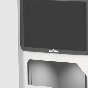Ice cream machine touchscreen and production window detail