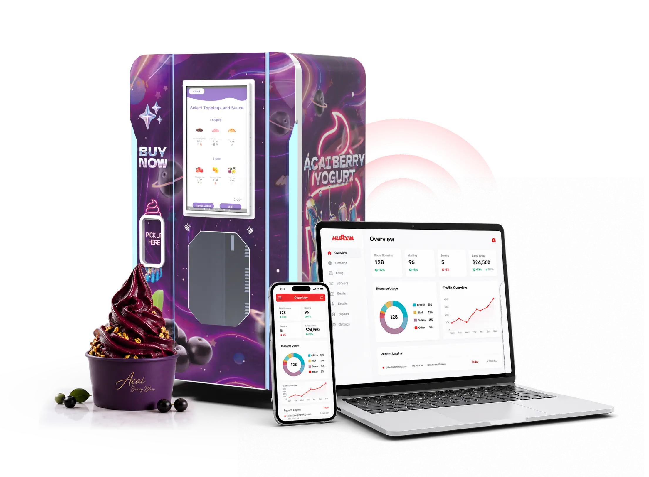 Huaxin Master OS remote management platform for Huaxin vending machines