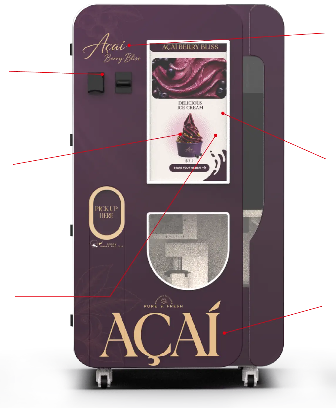 B84 customized ice cream vending machine