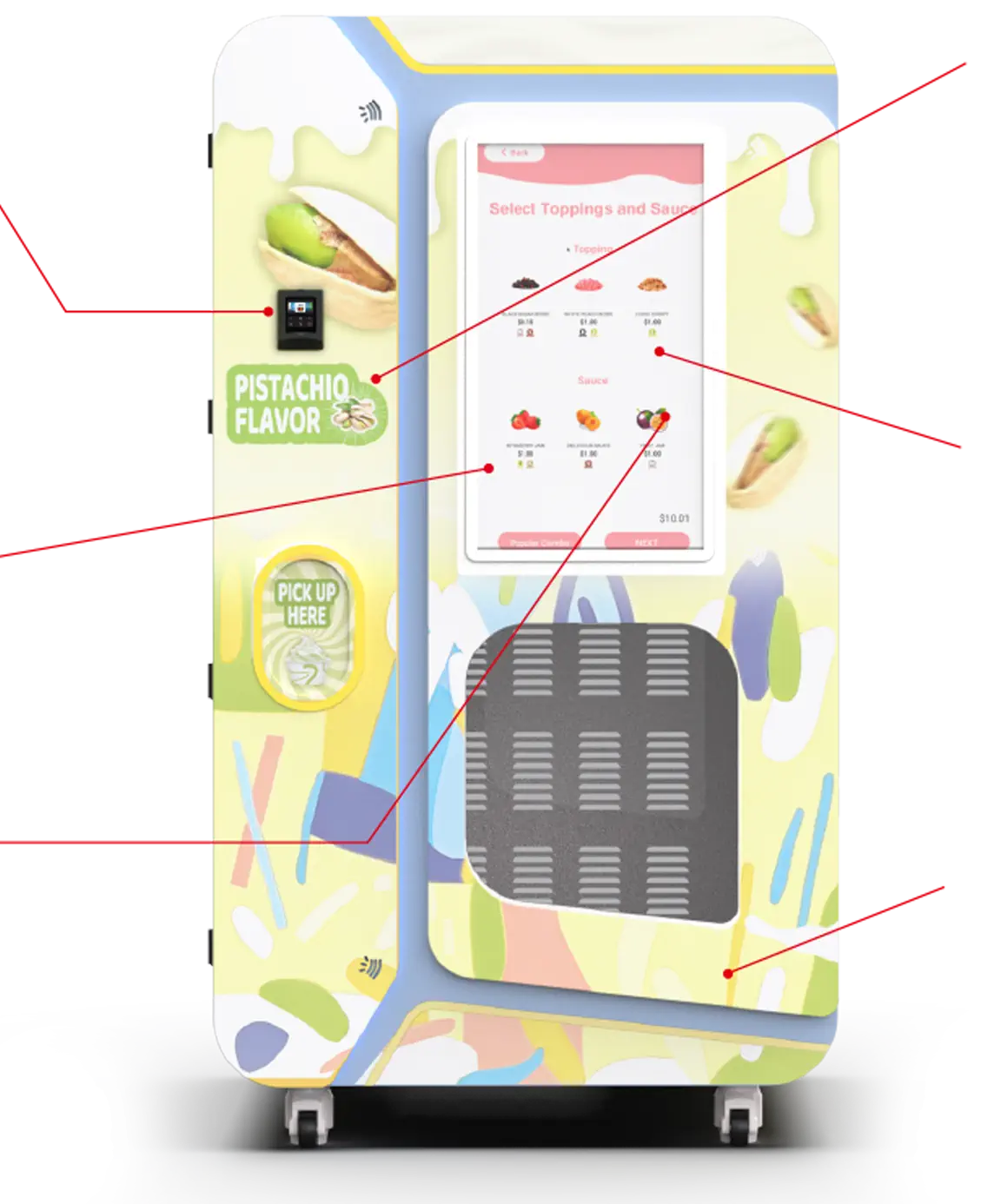 B85 customized ice cream vending machine