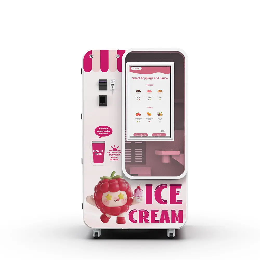 Playful ice cream vending machine for theme parks