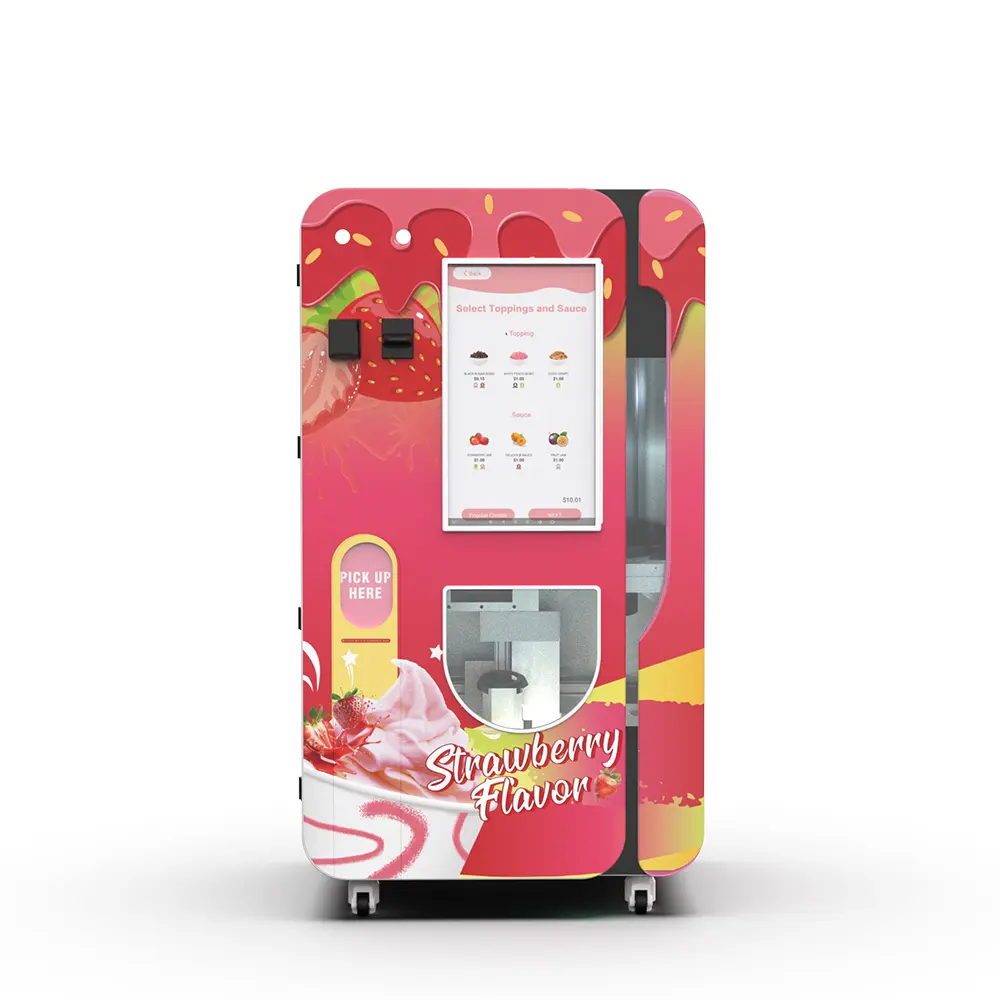Modern soft serve vending machine for retail locations