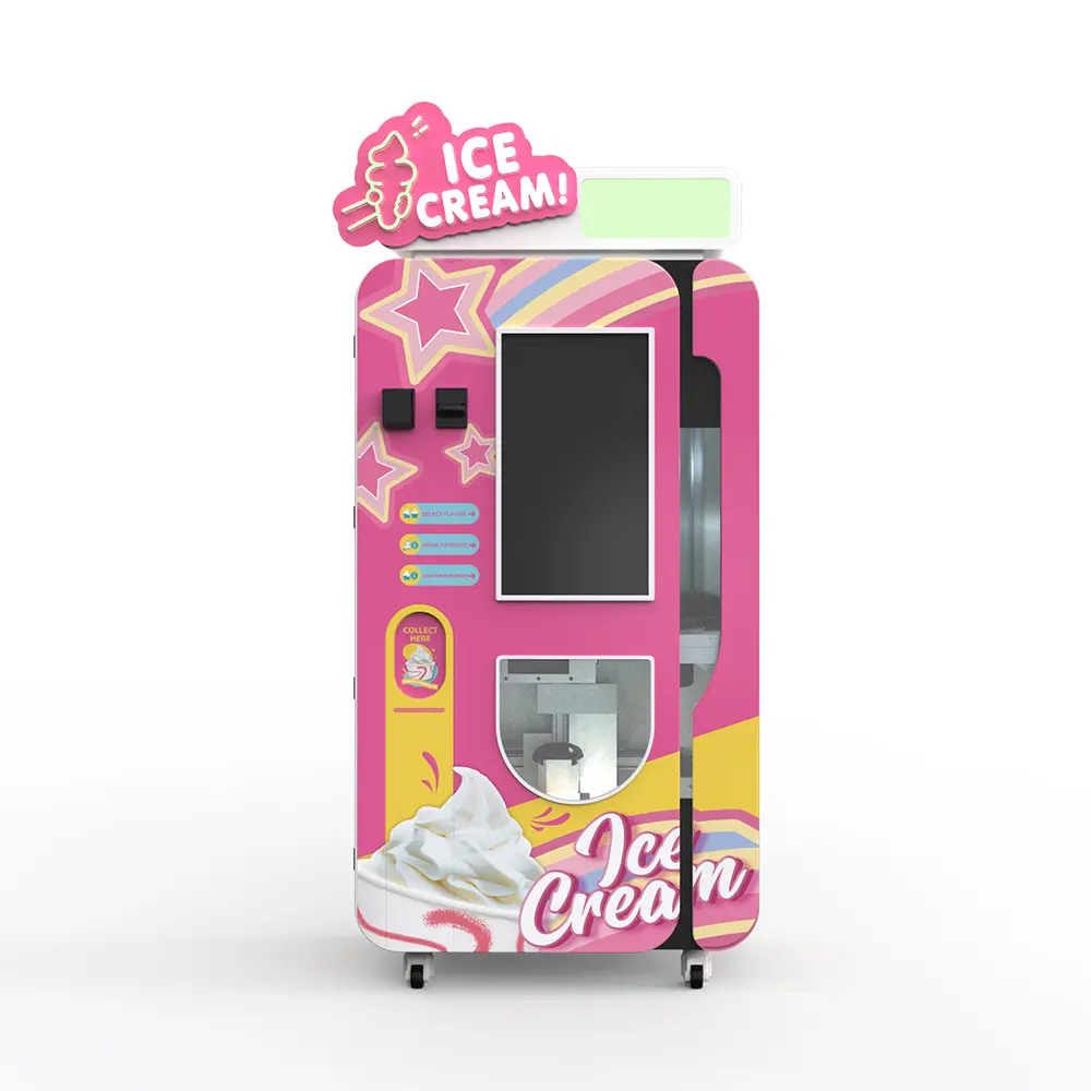 Huaxin B85Max: Compact Automatic Ice Cream Vending Machine | 15-Second Serve, 59 Flavors
